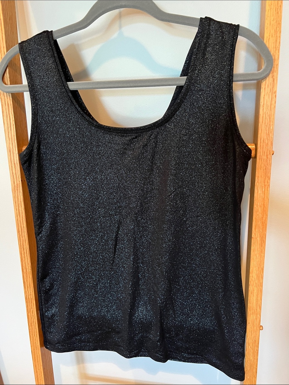 Black House White Market Black Sparkle Scoop Neck Women's Tank Top